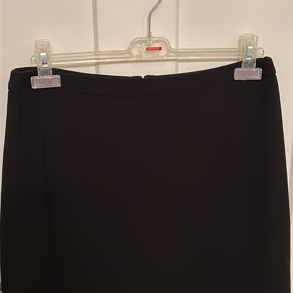 Black size 10 Sandra Angelozzi A-line skirt with exposed back gold zipper - Picture 3 of 5